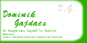 dominik gajdacs business card